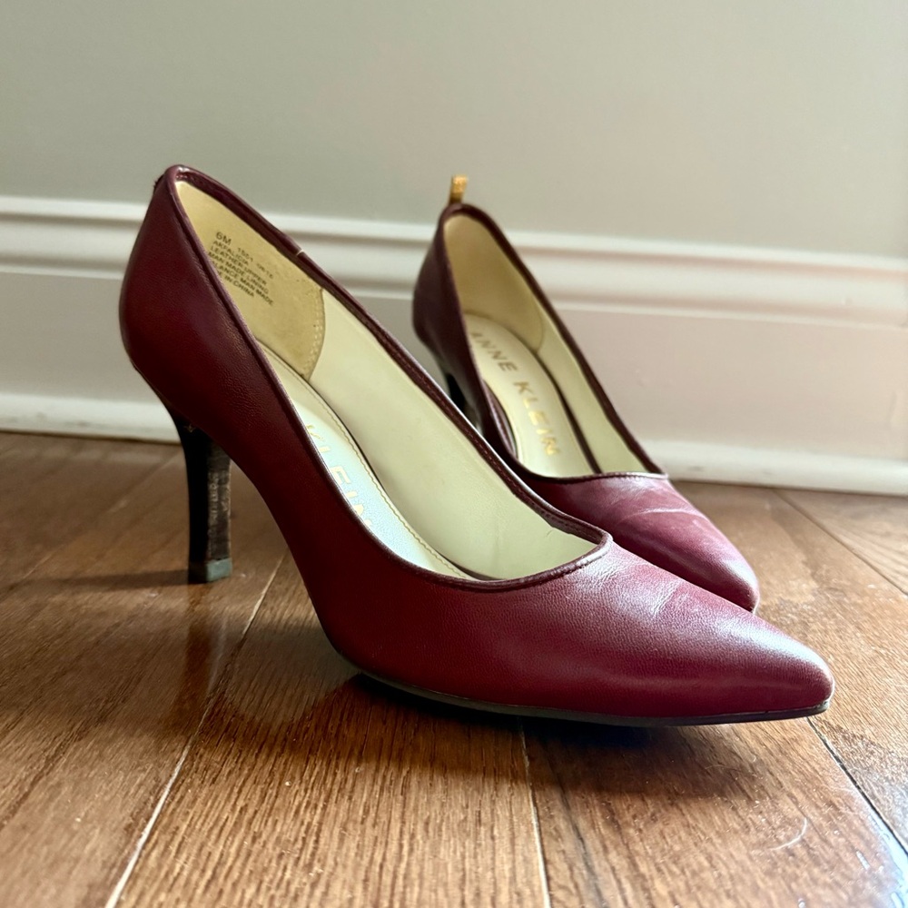 Anne Klein Elegant Burgundy Heels